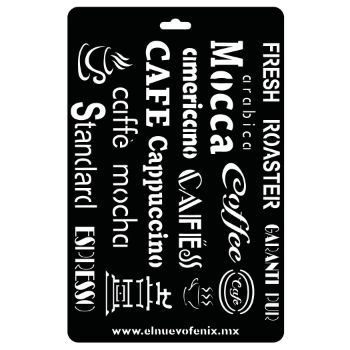 Estencil mocca  22 x 29.5 cms-ST3024