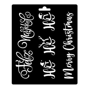 Estencil fraces navidad 28 x 21.5 cms-ST3037
