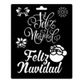 Estencil feliz  navidad 28 x 21.5 cms-ST3038