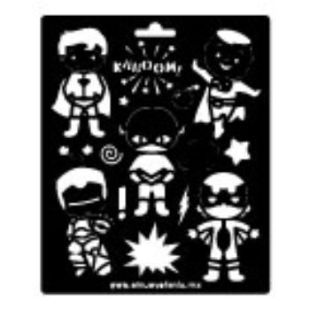 Estencil super heroes-ST3054