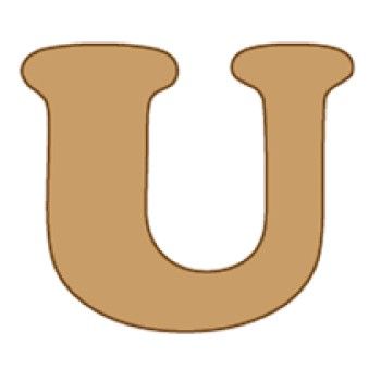 Letra u cooper mini 4 x 6 cms.-UC