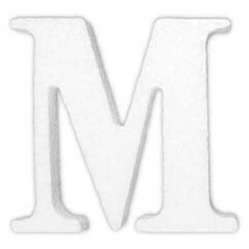 Letra m en unicel arial bold 24 cms-UN0085