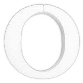 Letra o en unicel arial bold 24 cms-UN0088