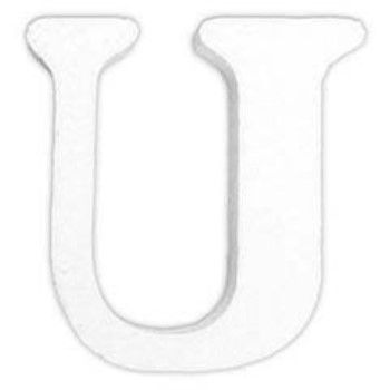 Letra u en unicel arial bold 24 cms-UN0094