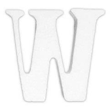 Letra w en unicel arial bold 24 cms-UN0096