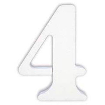 Numero 4 en unicel arial bold 24 cms-UN0104