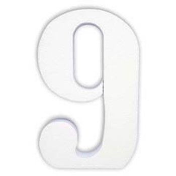 Numero 9 en unicel arial bold 24 cms-UN0109