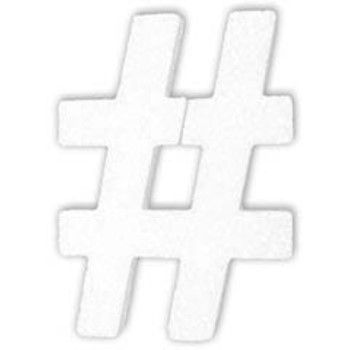 Simbolo # en unicel arial bold 24 cms-UN0110