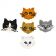Boton decorativo 5800 fuzzy felines-BD0314
