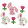 Boton decorativo 9359 bunny love-BD0413