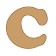 Letra c cooper mini 4 x 6 cms.-CC