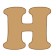 Letra h cooper mini 4 x 6 cms.-HC