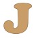 Letra j cooper mini 4 x 6 cms.-JC