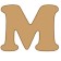 Letra m cooper mini 4 x 6 cms.-MC