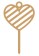 Cake topper corazon rayas 7 x 12 cm-MD0599