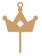 Cake topper corona 8.8 x 12.7 cm-MD0601