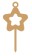 Cake topper estrella 6.2 x 12.7 cm-MD0602
