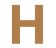 Letra h 21cm x 3mm tipografia arial-ML1165