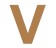 Letra v 21cm x 3mm tipografia arial-ML1180