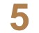 Numero 5 21cm x 3mm tipografia arial-ML1193