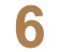 Numero 6 21cm x 3mm tipografia arial-ML1194