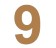 Numero 9 21cm x 3mm tipografia arial-ML1197