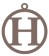Letra h 10cm x 11cm tipografia palatino-ML1205
