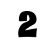 Numero 2 10 cm tipografia floraless-ML1361