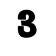 Numero 3 10 cm tipografia floraless-ML1362