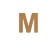 Letra m arial mini 3.5 cms-ML1555