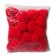 Pom pom 50 mm rojo 30 pzas.-PO0157