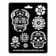 Estencil calaveras de azucar polypap 31 x 20 cms-ST0442
