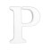Letra p unicel 15 cm-UN0051