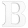 Letra b en unicel arial bold 24 cms-UN0074