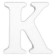 Letra k en unicel arial bold 24 cms-UN0083