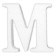 Letra m en unicel arial bold 24 cms-UN0085