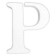 Letra p en unicel arial bold 24 cms-UN0089