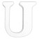 Letra u en unicel arial bold 24 cms-UN0094