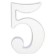Numero 5 en unicel arial bold 24 cms-UN0105