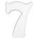 Numero 7 en unicel arial bold 24 cms-UN0107
