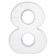 Numero 8 en unicel arial bold 24 cms-UN0108