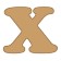 Letra x cooper mini 4 x 6 cms.-XC