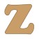 Letra z cooper mini 4 x 6 cms.-ZC